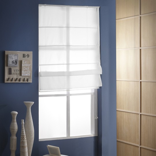 Store bateau voile Blanc perle