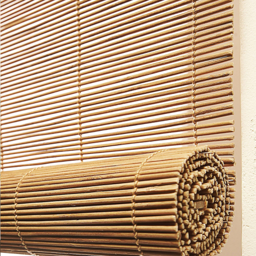 Roll'up bambou fins rondins caramel pour intérieur