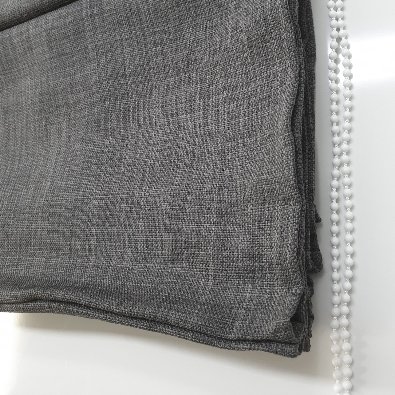 Store bateau tamisant chiné chambray Anthracite