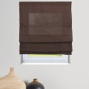 Store bateau tamisant voile de lin - Chocolat