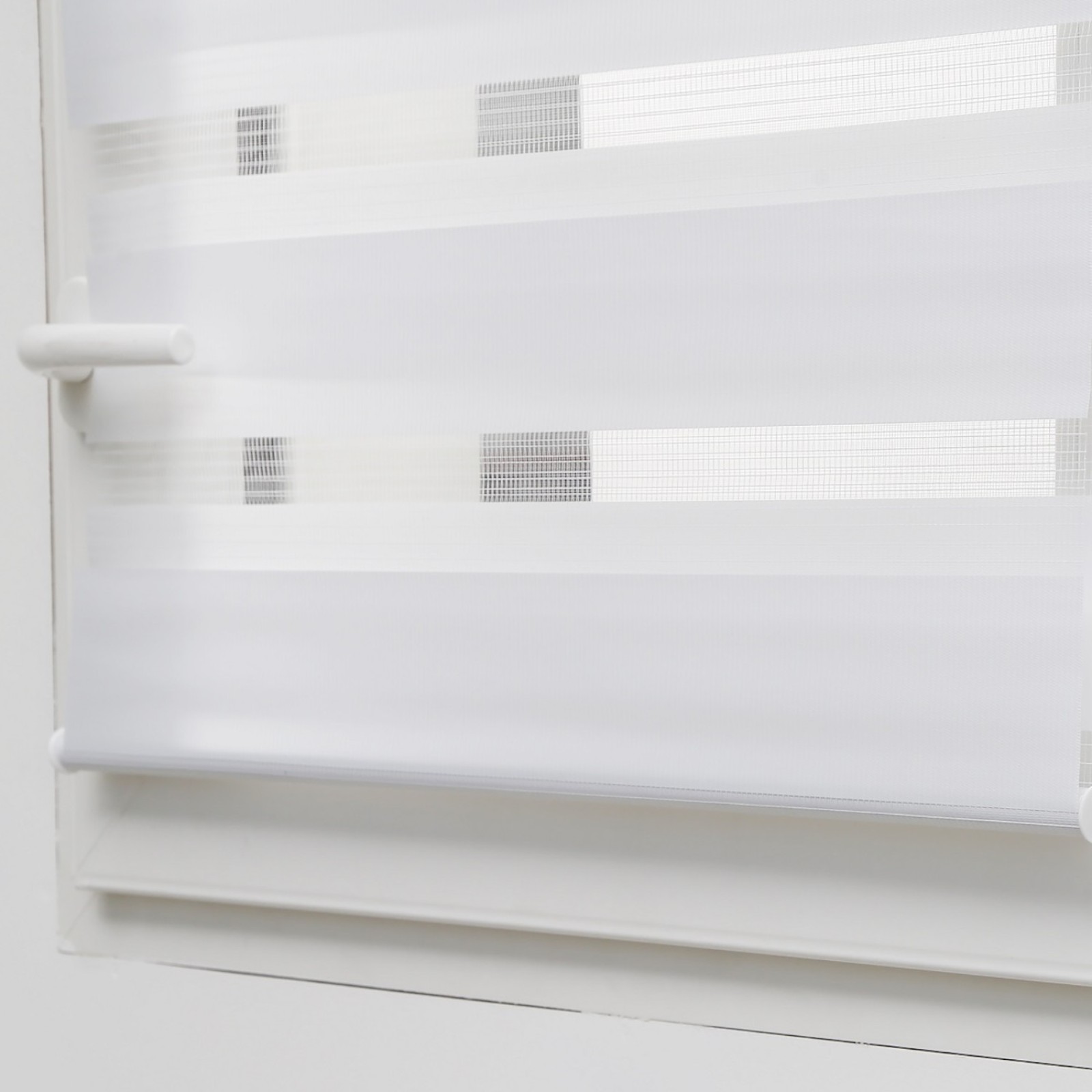 Lot de 2 stores jour nuit blanc avec ou sans perçage h160cm