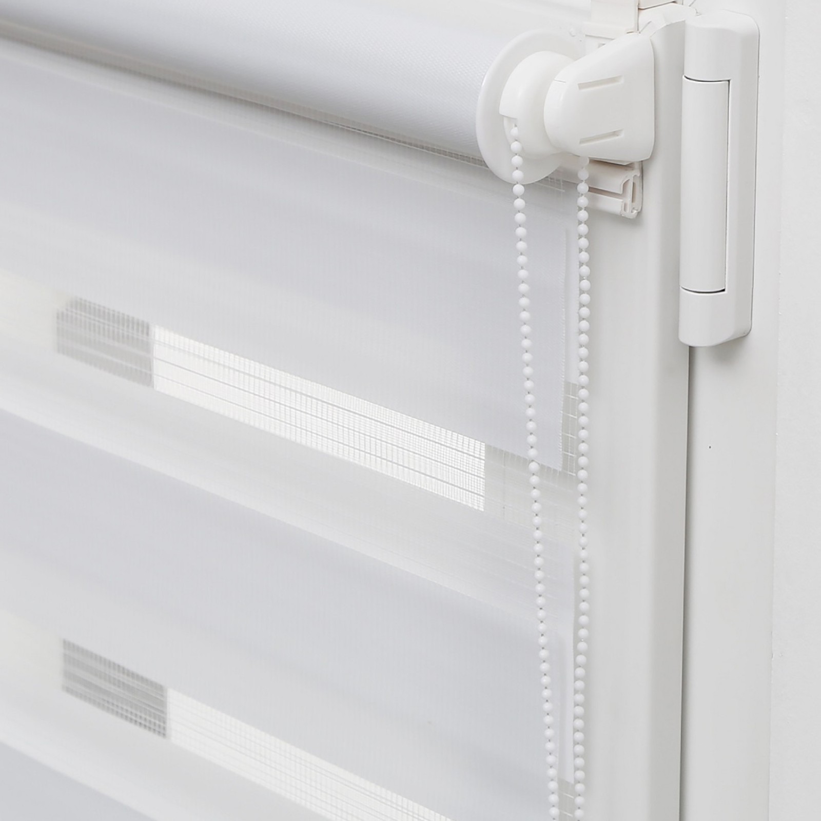 Lot de 2 stores jour nuit blanc avec ou sans perçage h160cm
