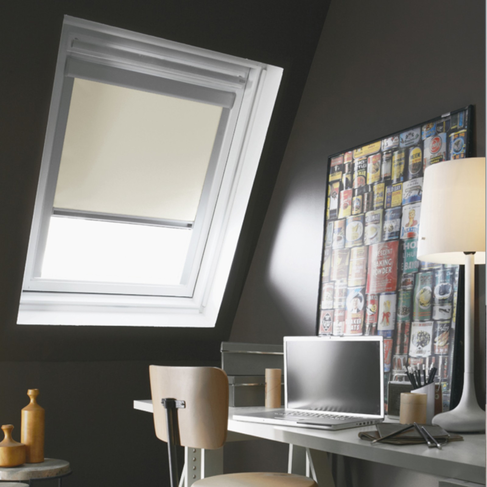 Store de toit occultant cadre alu compatible VELUX® K