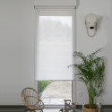 Store enrouleur voile tissu mesh - gamme Must - Blanc perle