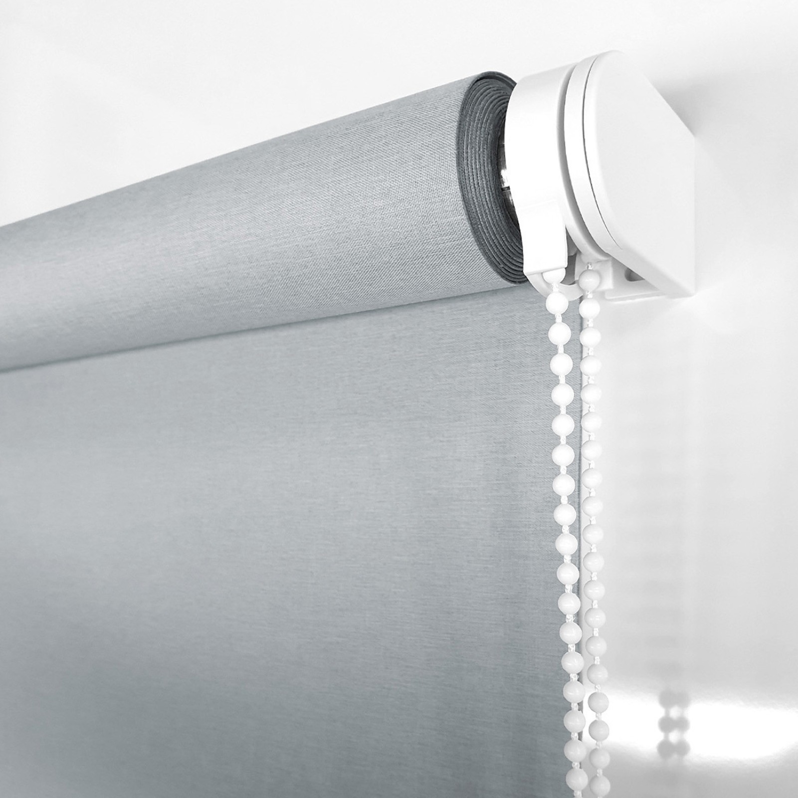 Store enrouleur occultant tissu double face - Gris bleuté