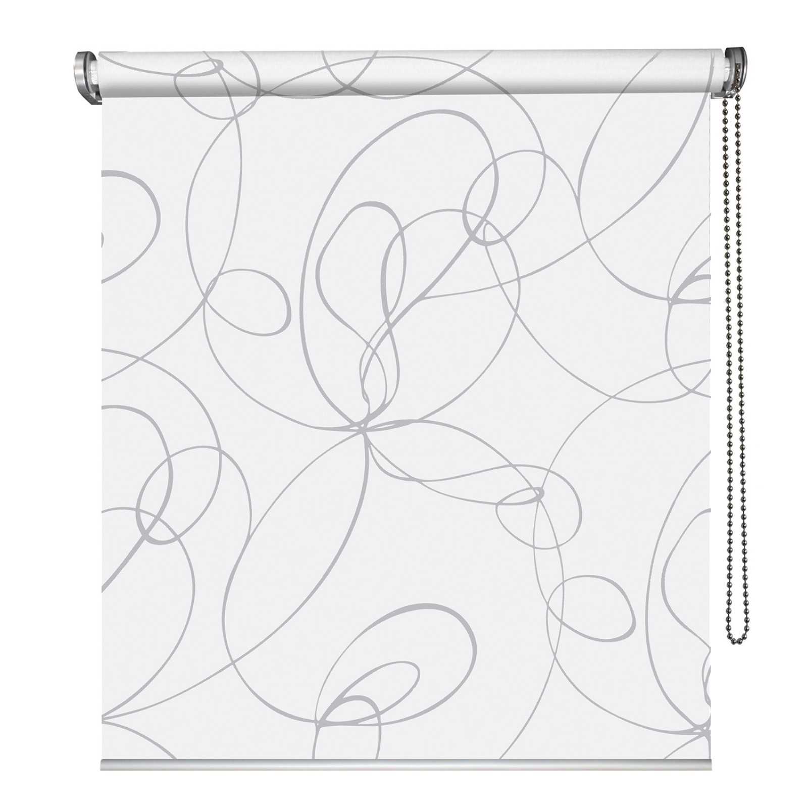 Store enrouleur tamisant motif zigzag gamme Must - Blanc