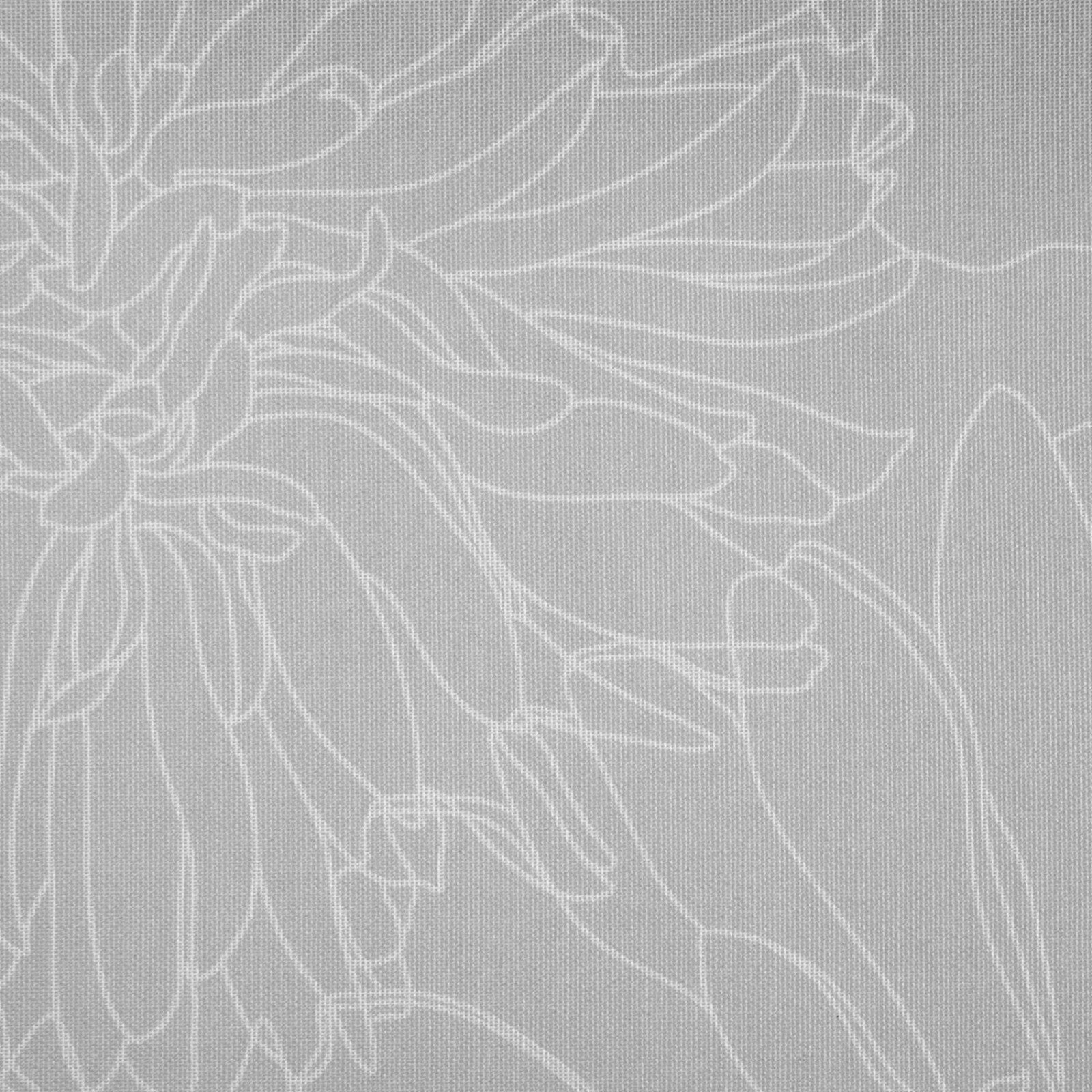 Store enrouleur tamisant motifs fleurs - Gris clair
