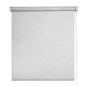Store enrouleur tamisant motifs fleurs - Gris clair