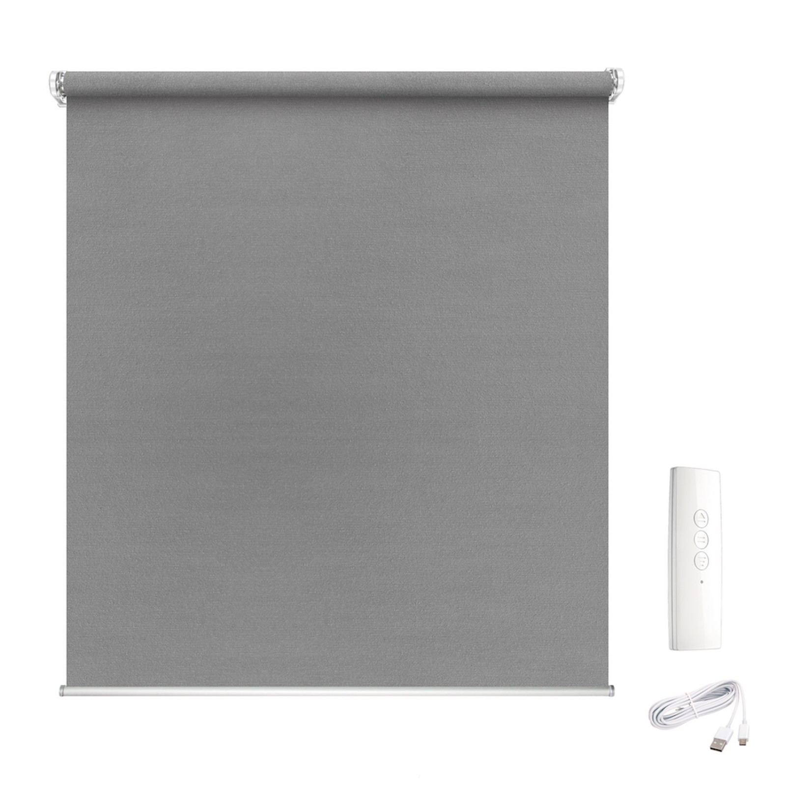 Store enrouleur voile E-roll motorisé - Gris