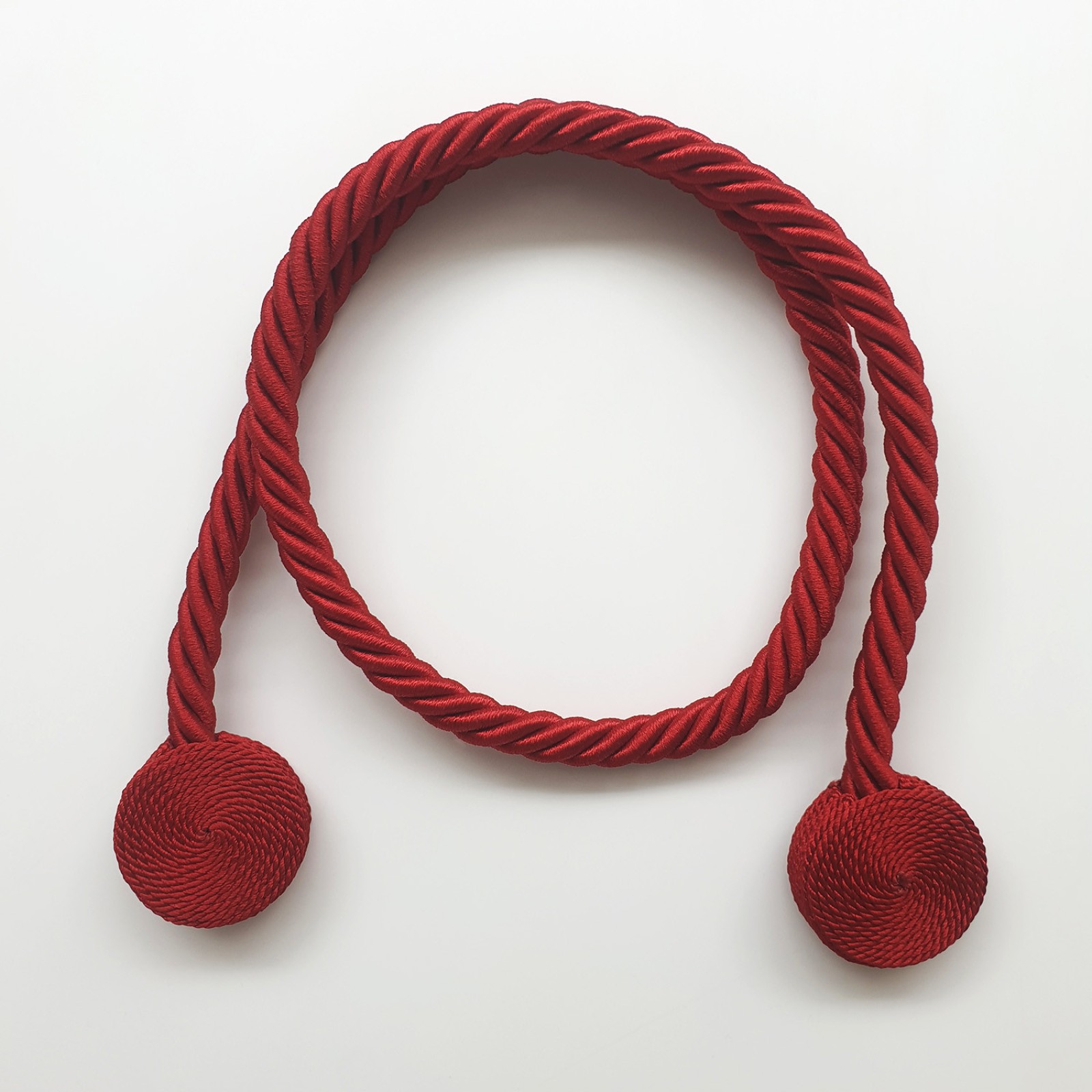 Embrasse lien aimanté en corde - V.créations - Rouge