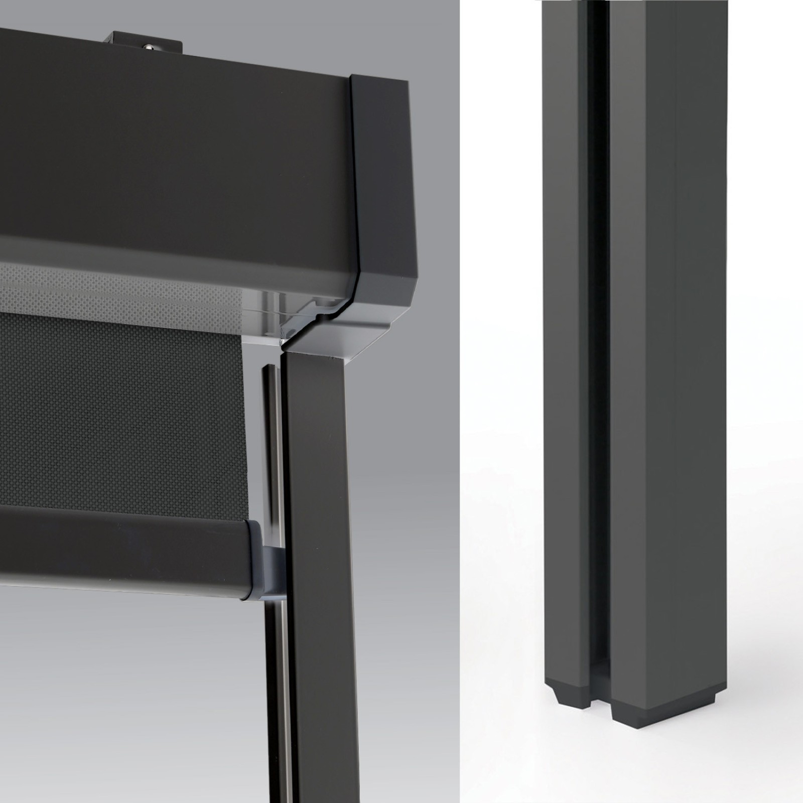 Coulisse pour store extérieur motorisé - gris anthracite