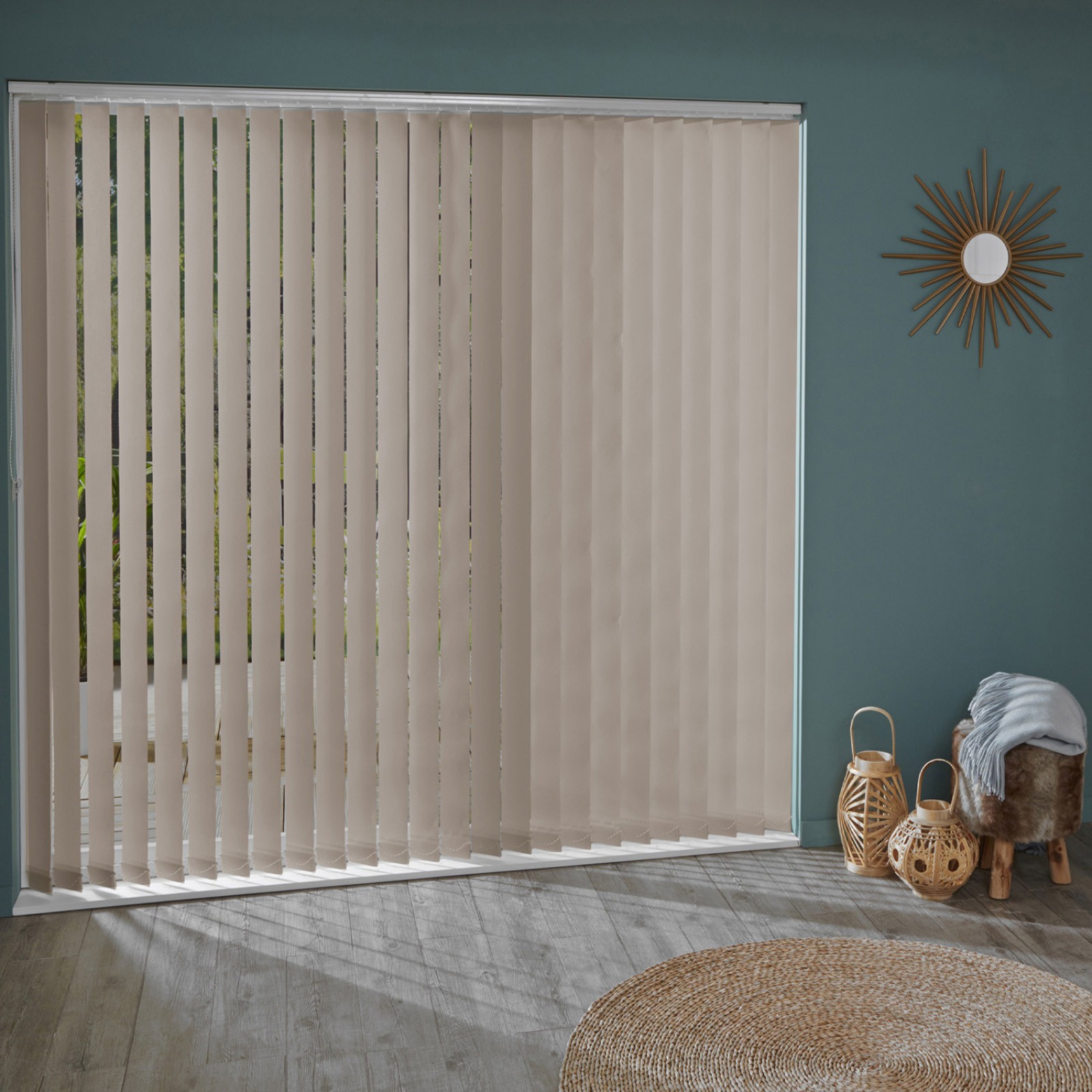 Lot de 5 lamelles verticales tamisantes unies 89mm | madéco.fr