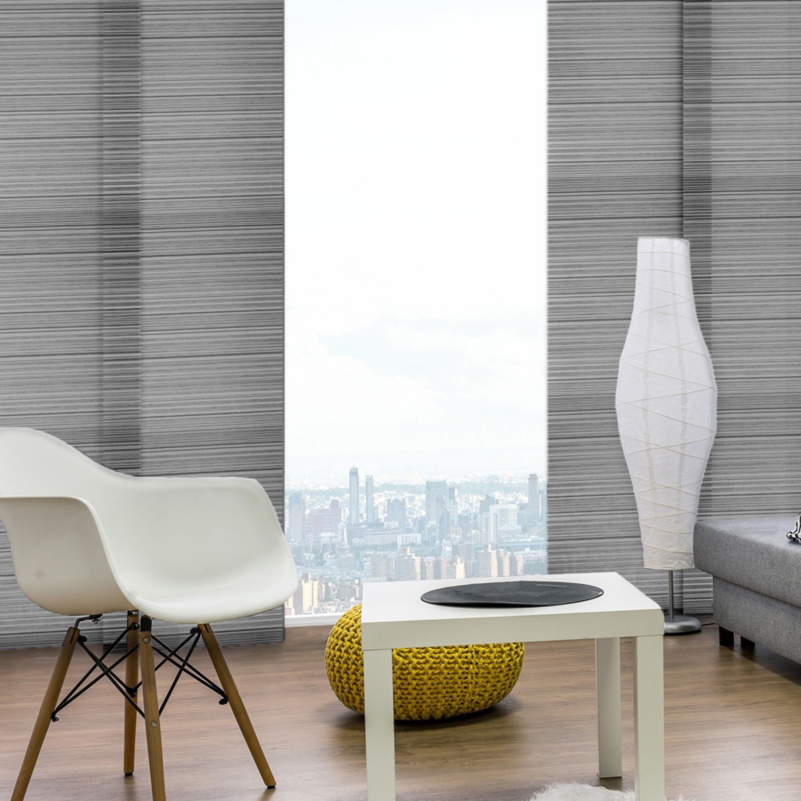 Bande pour panneau japonais rayé tamise la lumière | madeco.fr