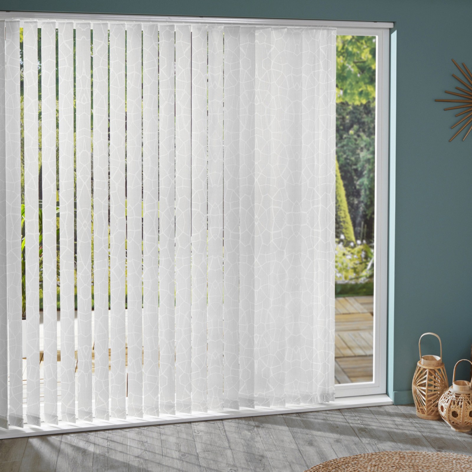 Lot de 5 lamelles verticales tamisantes écailles 89mm | madéco.fr