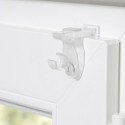 Lot de supports à serrer transparents pour tringle à rideau et vitrage