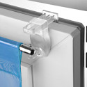 Lot de supports à serrer transparents pour tringle à rideau et vitrage