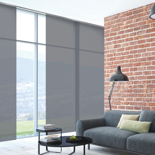 Panneaux japonais uni tout inclus avec rail H250cm | madeco.fr