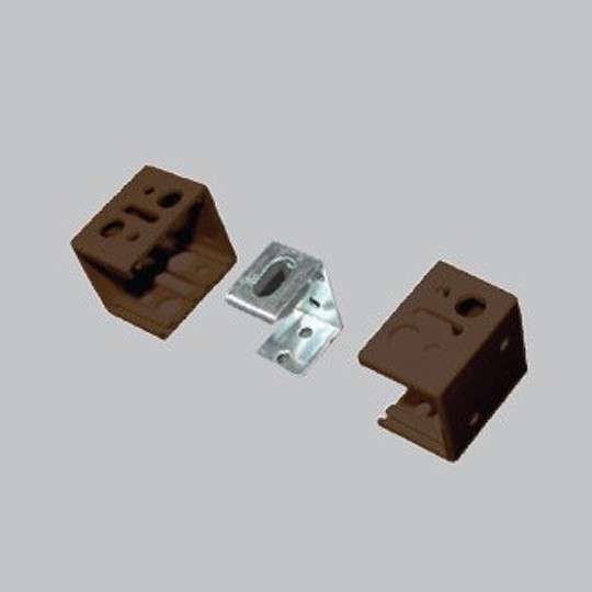 Support complet chocolat pour vénitien PVC 25mm