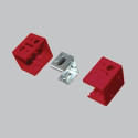 Support complet rouge pour vénitien PVC 25mm