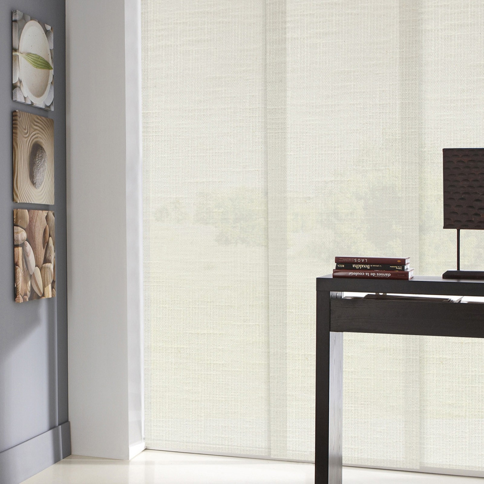 Panneau japonais coulissables effet Lin 60cm | madéco.fr