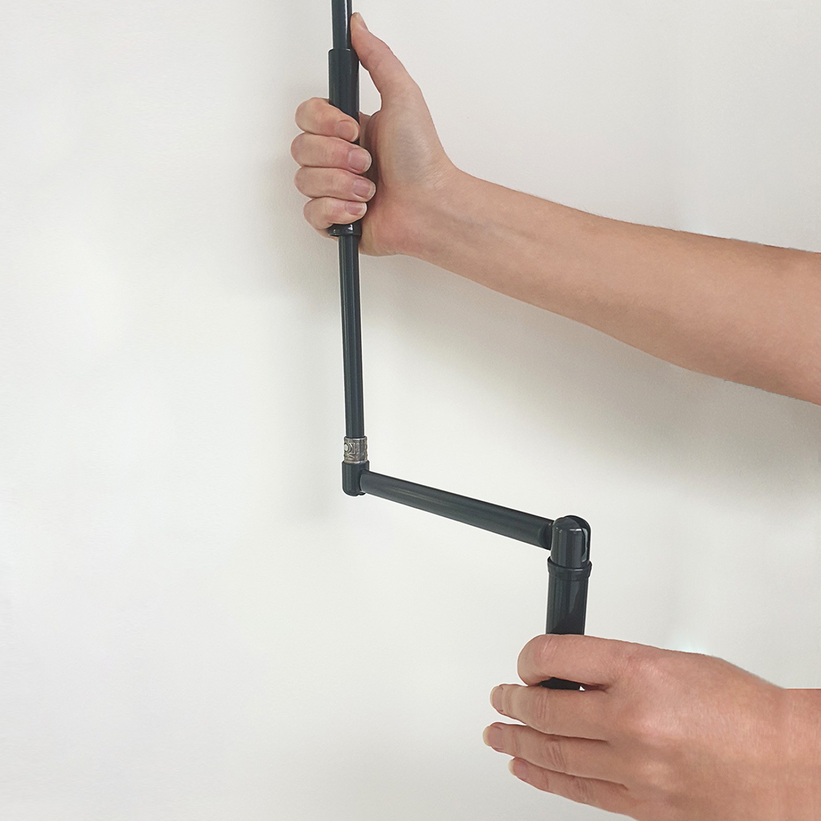 Manivelle acier laqué avec tige ronde diamètre 12mm pour volet roulant