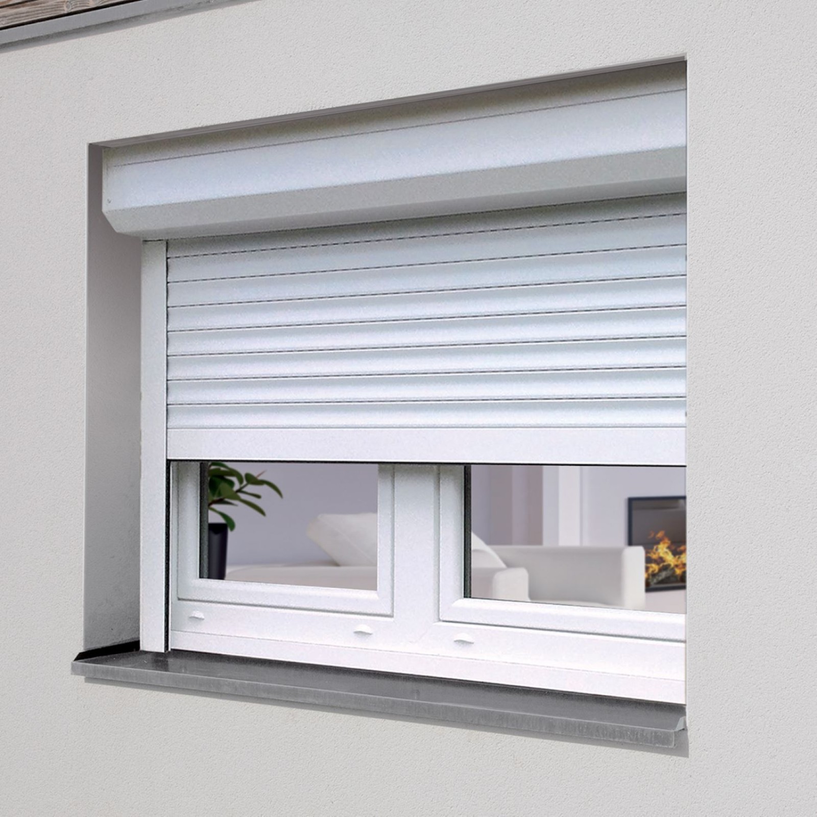 Volet roulant aluminium recoupable à manivelle
