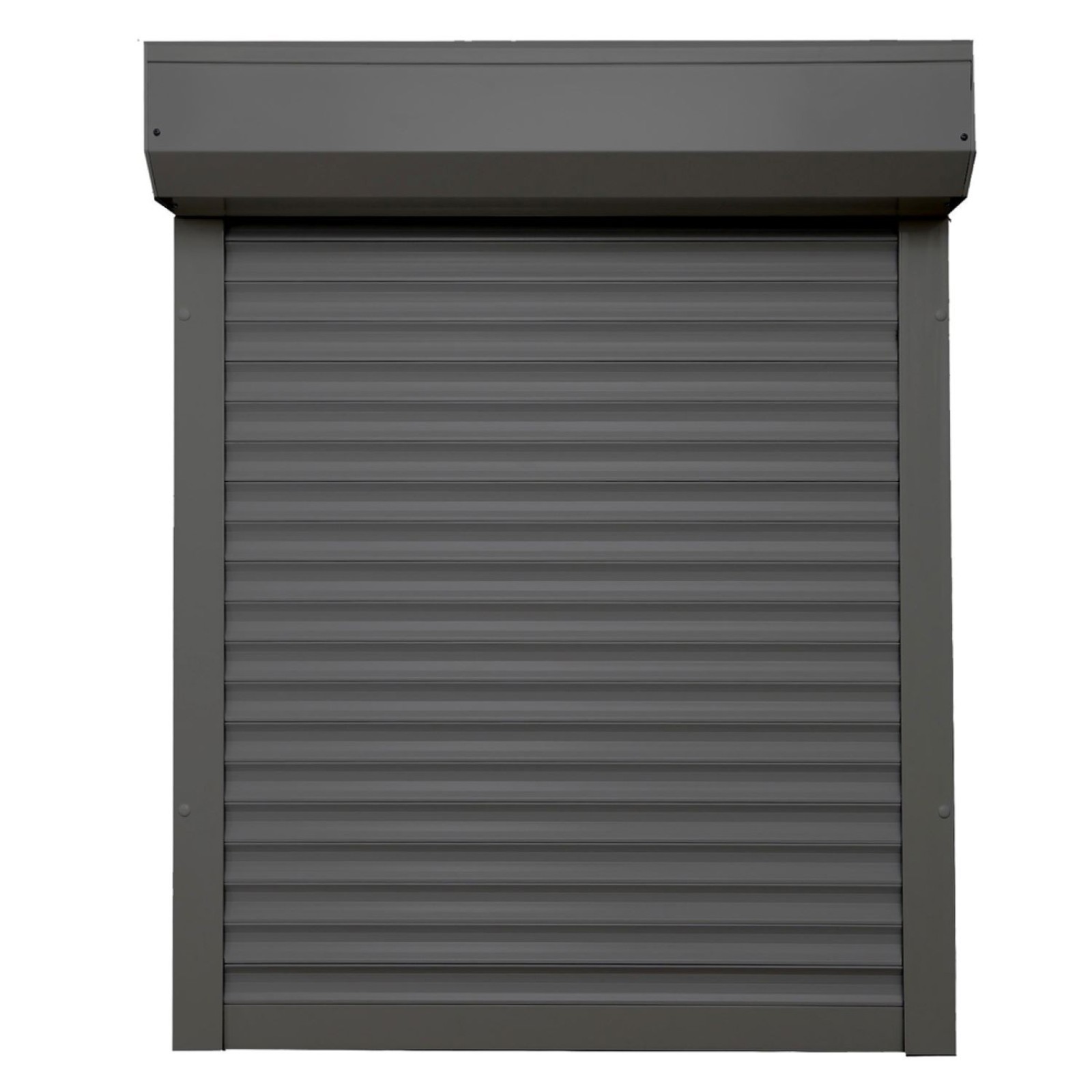 Volet roulant aluminium gris recoupable avec motorisation radio