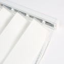 Rail blanc pour lamelles verticales 89mm ouverture centrale