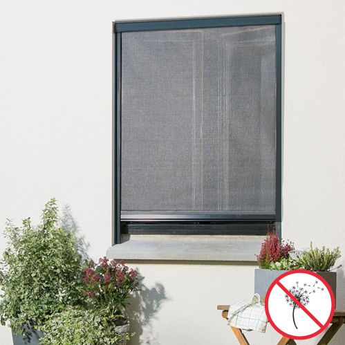 Moustiquaire enroulable anti-pollen en alu pour fenêtre