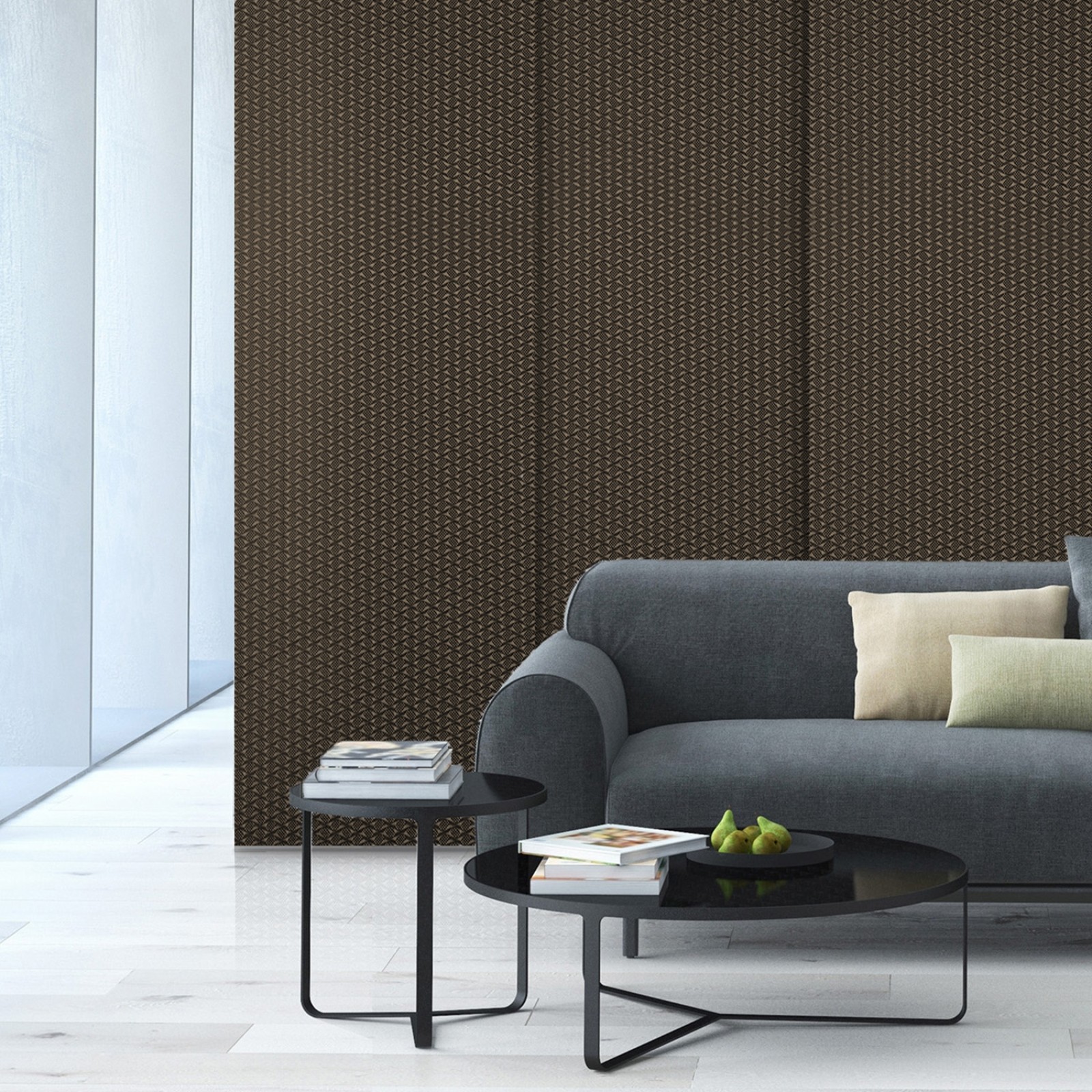 Panneau japonais tamisant gold jacquard 50cm