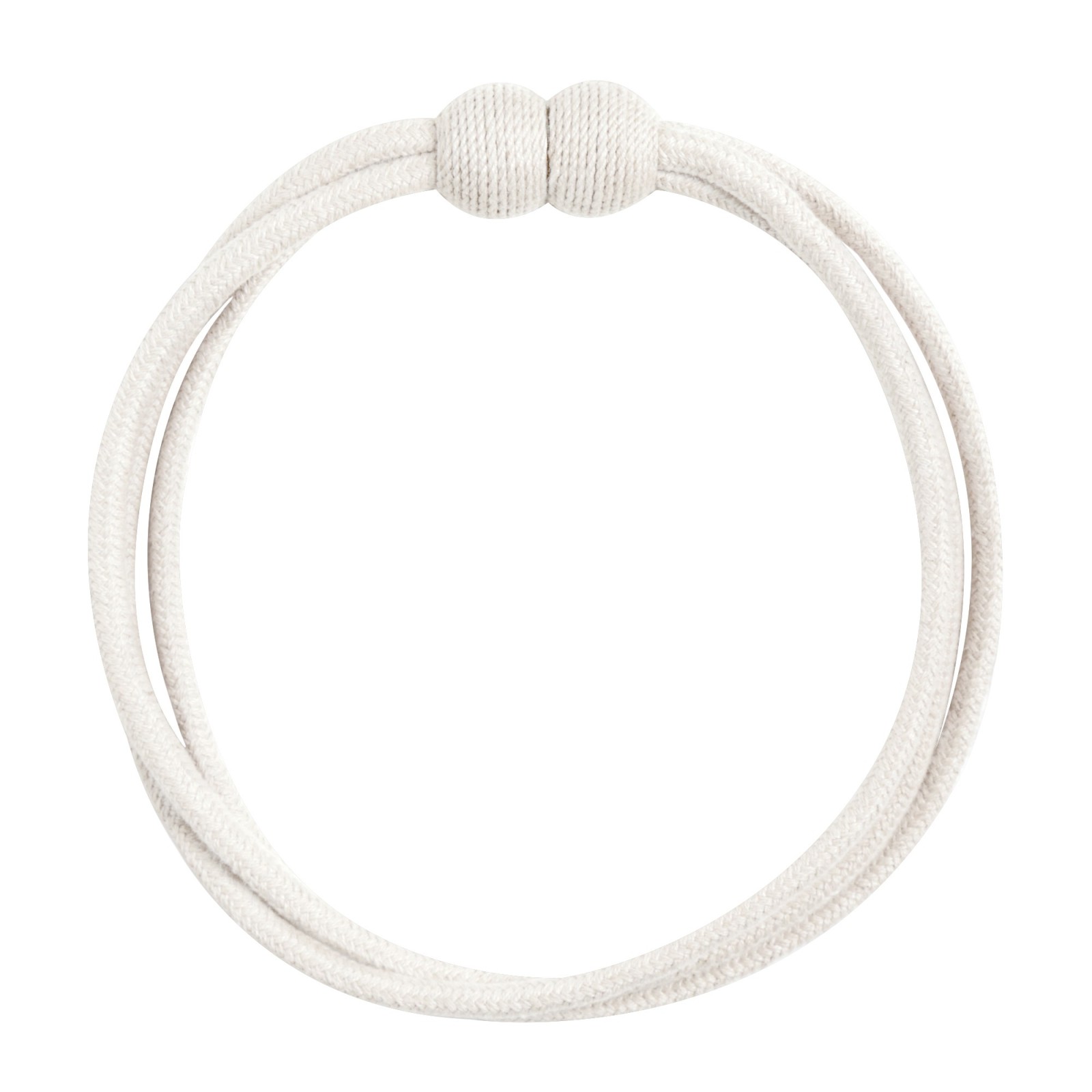 Embrasse blanche aimanté 3 liens en corde - V.créations