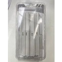 Lot 5 barrettes hautes blanches pour store californien à lamelles verticales 127mm