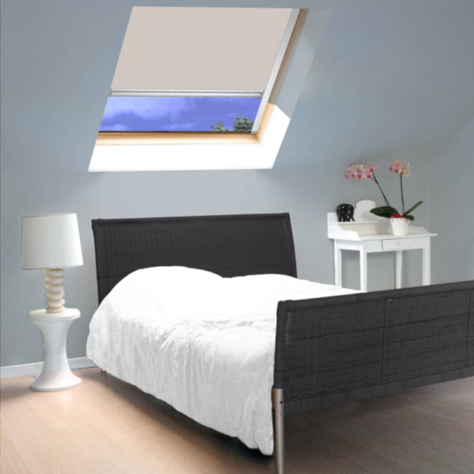Store Enrouleur Occultant Beige compatible VELUX®