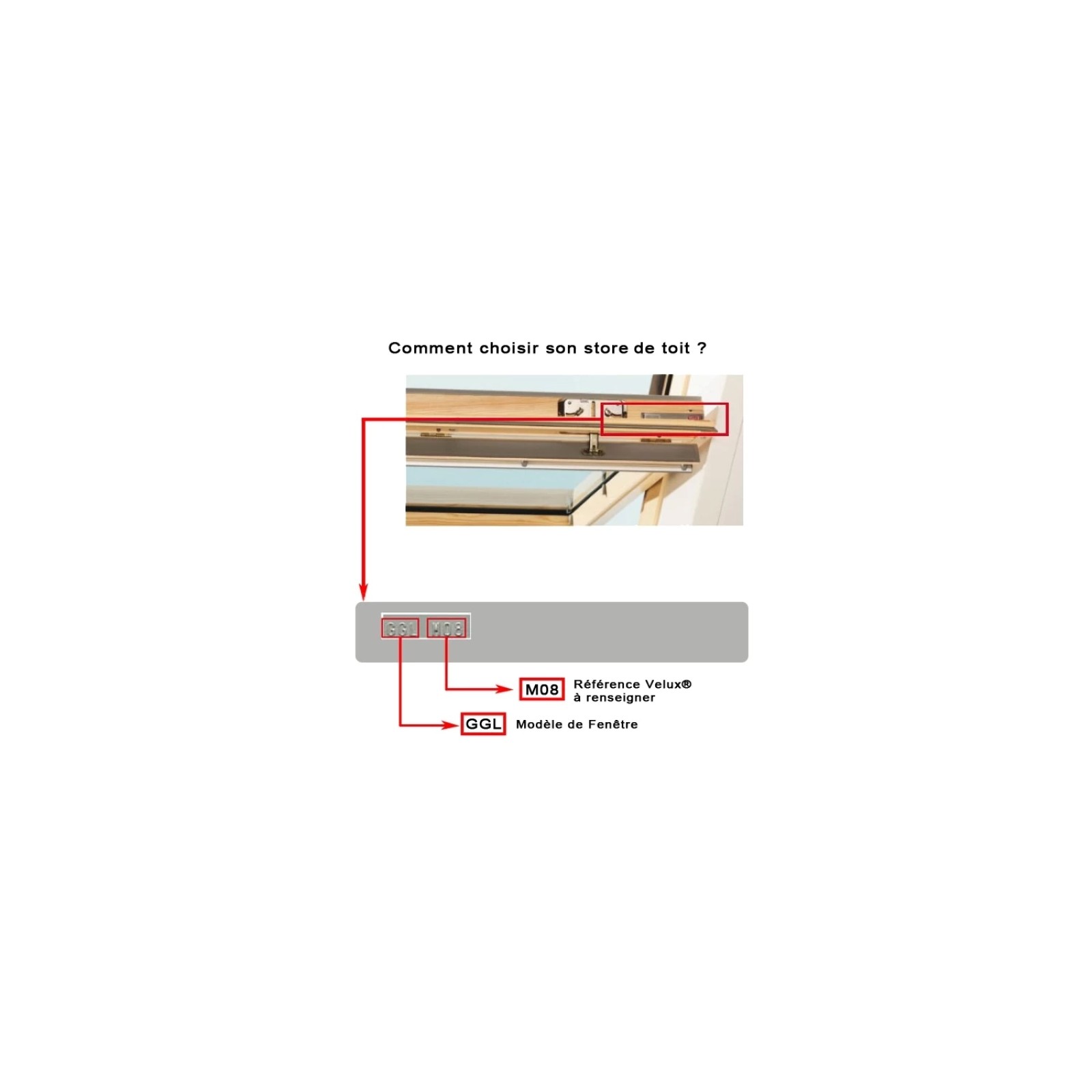 Store de toit occultant cadre alu compatible VELUX® K