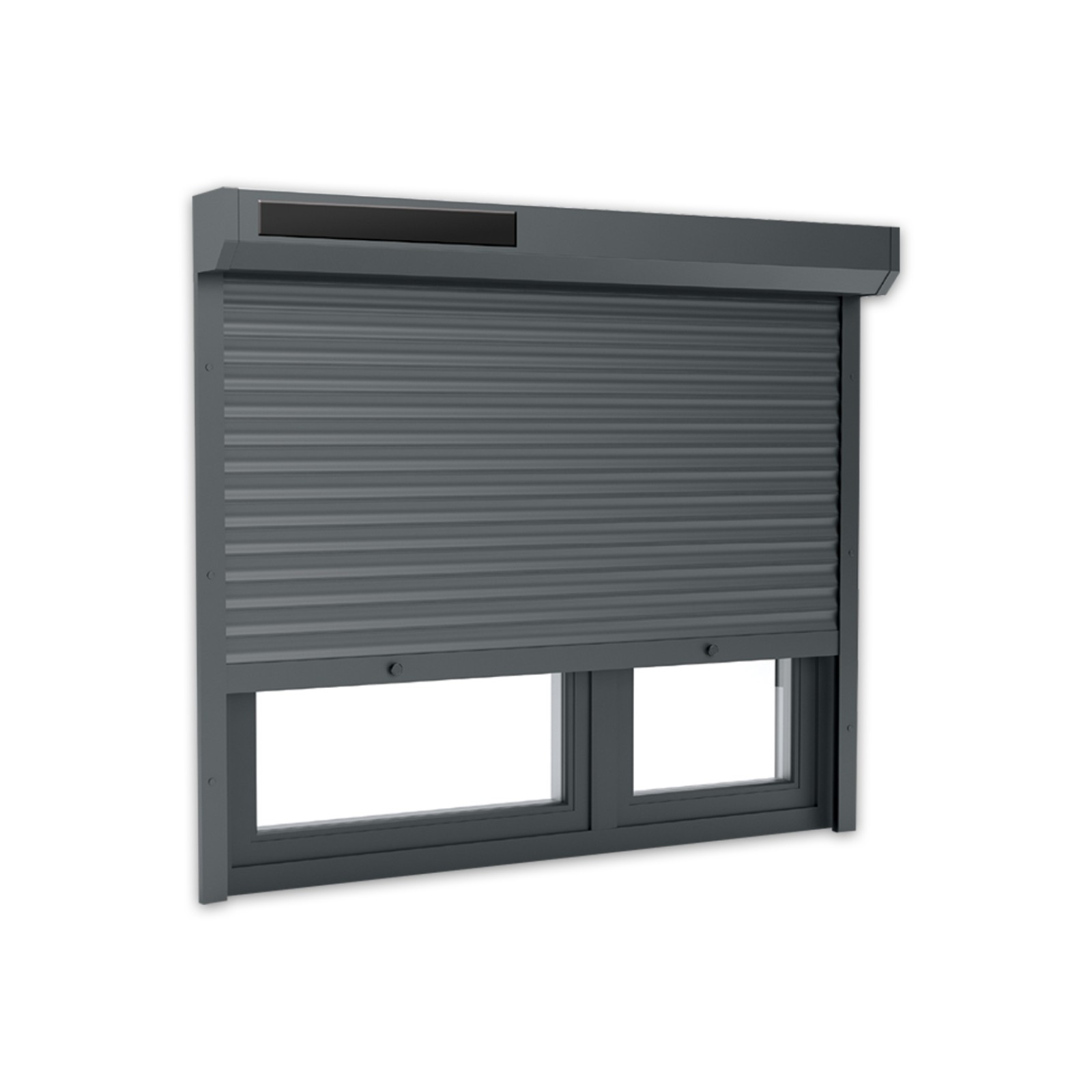 Volet roulant solaire Somfy gris anthracite