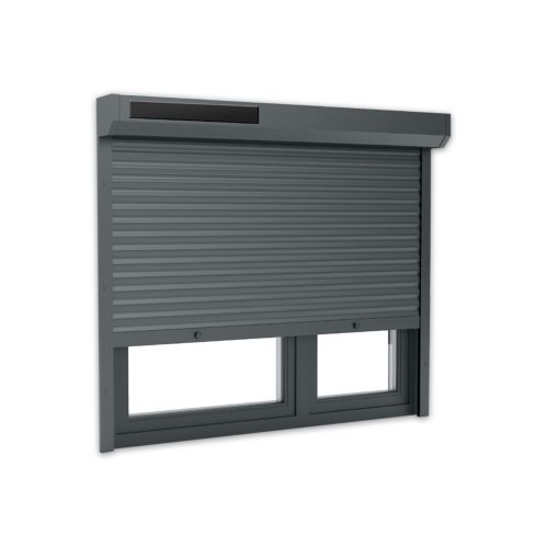 Volet roulant solaire Somfy gris anthracite