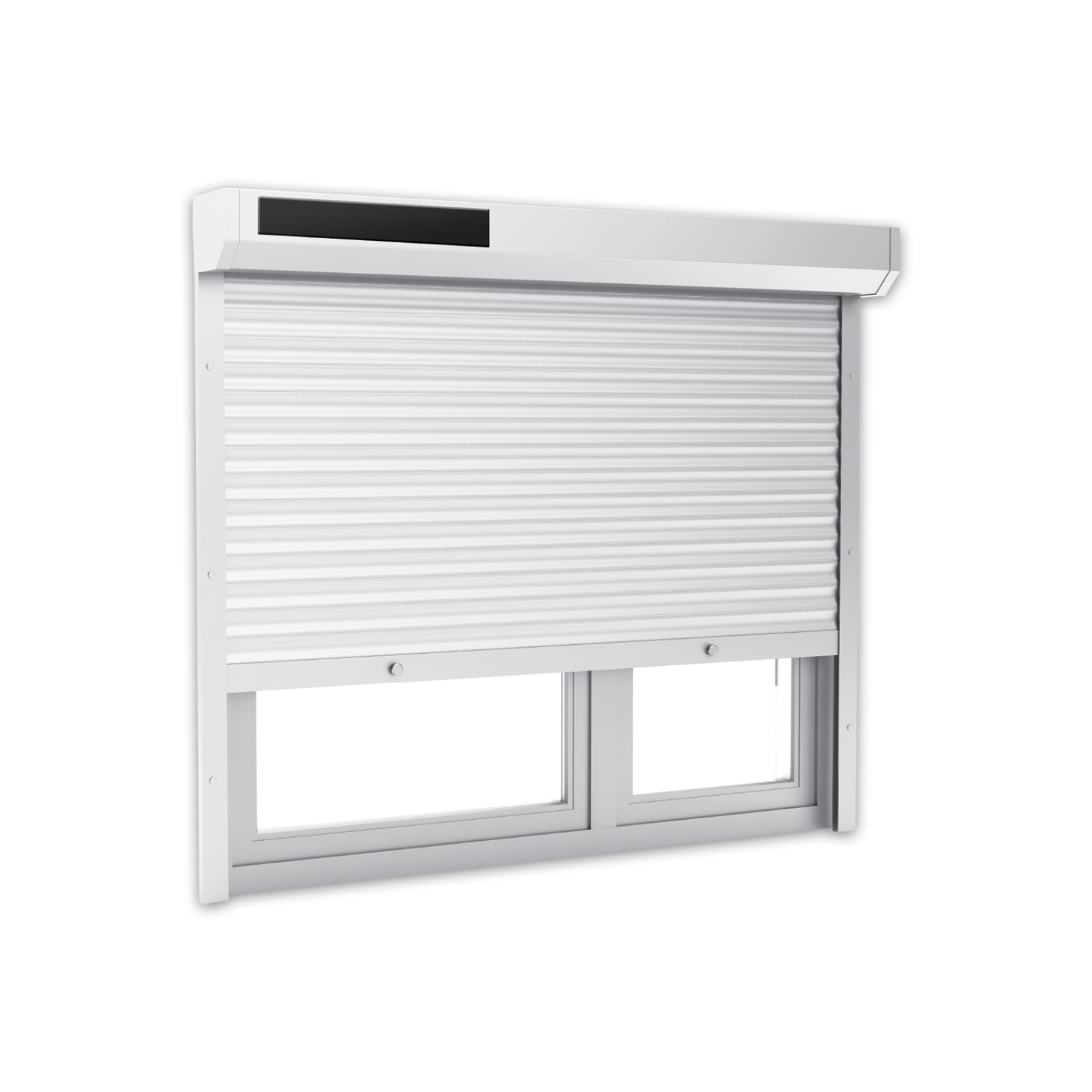 Volet roulant solaire Somfy blanc