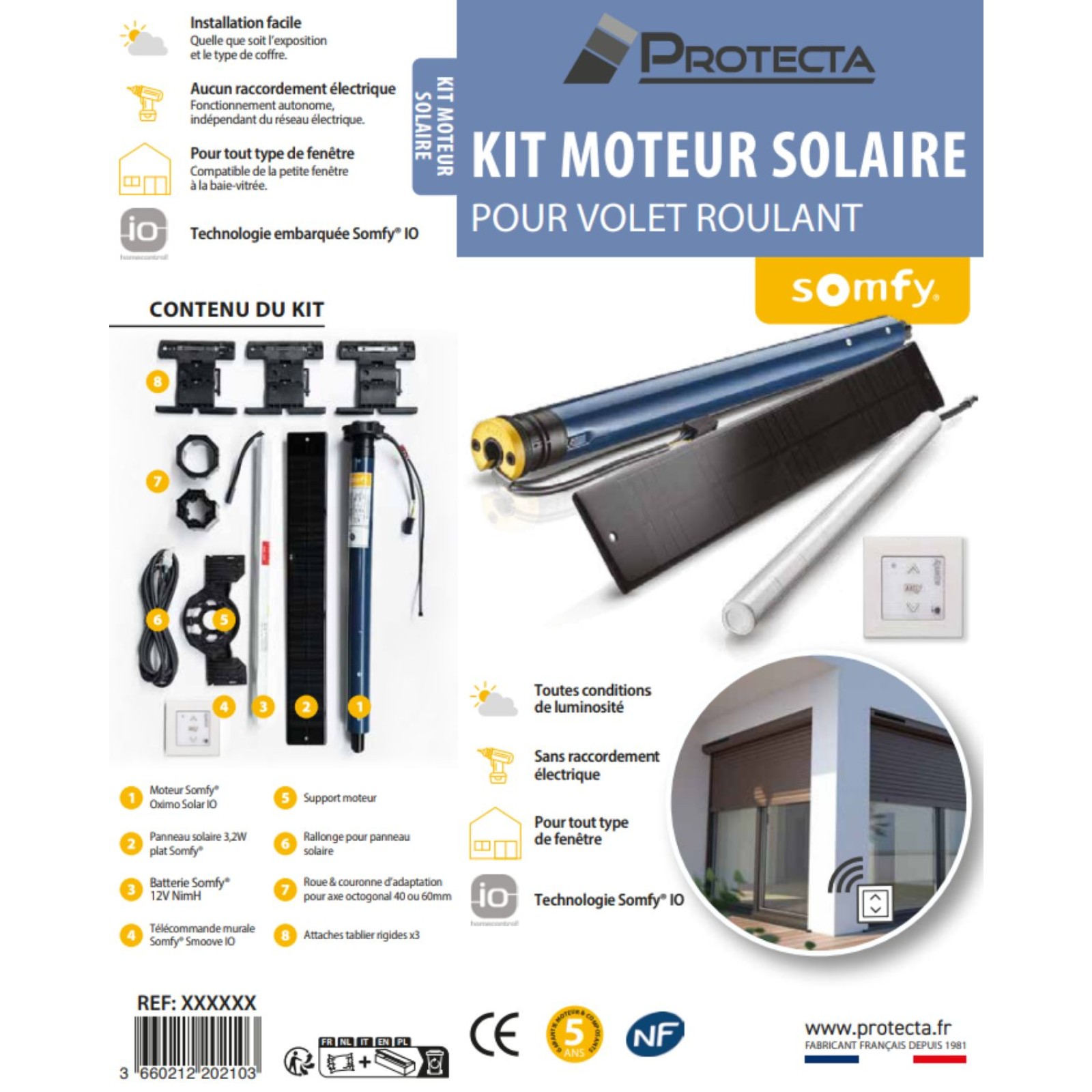 Kit motorisation somfy solaire