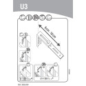Encart U3 équerres de fixation murales réglables avec déport 6-16cm pour store