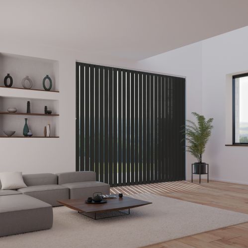 Lot de 5 lamelles verticales 89mm occultantes sans chainette pour store californien