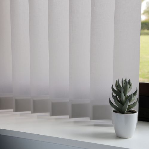 Lamelles verticales 89mm luxe gris clair sans chainette pour store californien