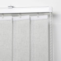 Montage 5 lamelles verticales 89mm tamisantes gris chiné sans chainette pour store californien
