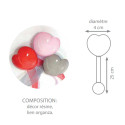 Dimensions embrasse à rideaux aimantée Coeur Valentine - V. Créations