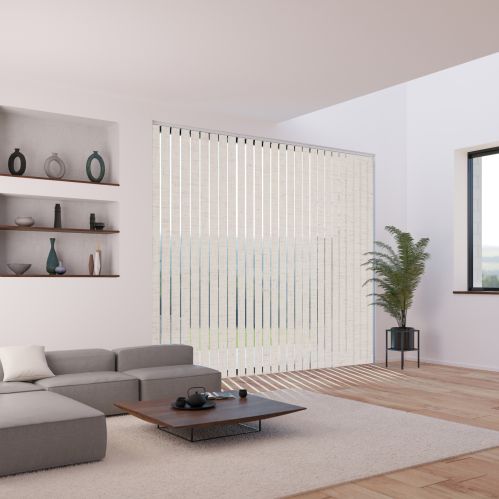 Lot de 5 lamelles verticales 89mm tamisantes chiné sans chainette pour store californien