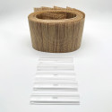 Contenu du lot de 5 lamelles verticales 89mm tamisantes paille naturelle sans chainette pour store californien