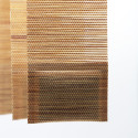 Détail lamelle verticales 89mm tamisantes paille naturelle