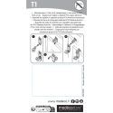 Lot de supports à serrer transparents pour tringle à rideau et vitrage