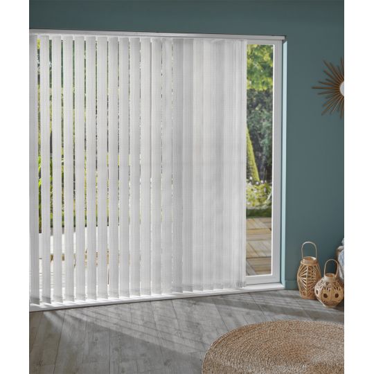 Store californien avec lamelles 89mm motif lézard blanc