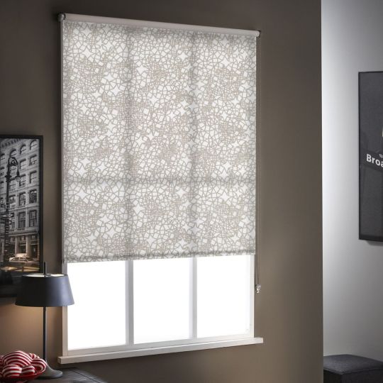 Store enrouleur tamisant motif stella Ambiance