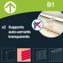 B1 : 2 Supp auto-serrants Bateau transparent